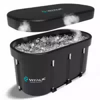 Vitalic Premium Eisbadefass für Erwachsene – Sitz und Liegebad – Aufblasbares Ice Bath Tauchbecken