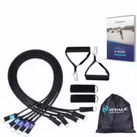 Vitalic Widerstandsbänder mit Griffen – Therabänder Fitness Resistance Bands – Fitnessband
