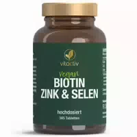 Biotin Zink Selen Haut Haare Nägel Vegan Tabletten