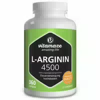 L Arginin Hochdosiert 4 500 mg 360 Kapseln