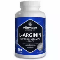 Vitamaze l Arginin 750 mg Piperin Vitamine 360 st Kapseln