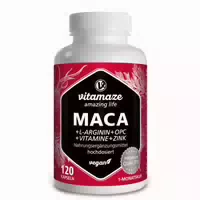 Maca 10:1 Hochdosiert l Arginin Opc Vitamine Zink Vegan Kapseln