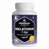 Melatonin 1 Mg Hochdosiert Vegan Tabletten 180 St