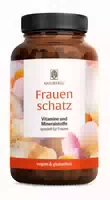 Vitamin B C D K Eisen Zink Chrom Selen Mangan für Frauen 120 Vegane Kapseln Frauenschatz Naturtreu