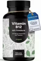 Vitamin B12 400 Tabletten 500 Μg B12 & 200 Μg Folsäure Bloom Naturals