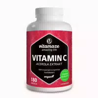 Vitamin C 160 mg Acerola Extrakt Pur Vegan 180 st
