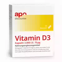 Vitamin D3 Kapseln 3 000 I E 75 Âµg von Apodiscounter