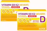 Vitamin D3 K2 Hevert Calcium und Magnesium 4000ie 2 X 120 Kapseln