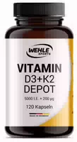 Vitamin D3 K2 Kapseln 5000 Ie D3 & 200µg K2 Wehle Sports