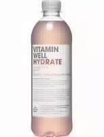 Vitamin Well Hydrate mit Erdbeer Rhabarber Geschmack Einweg