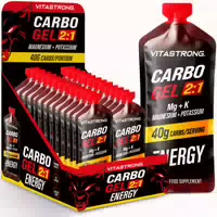 Vitastrong Carbo Gel 2:1 Neutraler Geschmack, 24x60 Ml, Schnelle Energie Für Ausdauer Sportiv