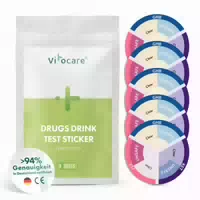 Vitocare Ko Tropfen Test Drink Sticker | Ketamin & Ghb Schnelltest
