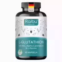 L Glutathion Kapseln Hochdosiert mit Nac, Alpha Liponsäure & l Glycin Raibu