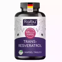 Resveratrol Kapseln, 525 mg Pro Kapsel, Hochdosiert Raibu 60 St