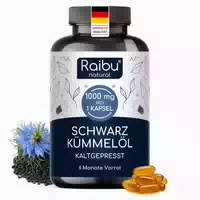 Schwarzkümmelöl Kapseln 1000 Mg Pro Kapsel Raibu 180 St