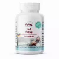Vive Supplements | Jod 200µg 360 Tabletten Schluckfreundlich 133 % Tägliche Bedarfsabdeckung