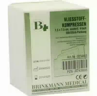 Vliesstoff Kompressen 7,5x7,5 Cm Unsteril 4fach