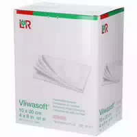 Vliwasoft Vliesstoffkompresse 10 cm X 20 cm 4lagig Steril
