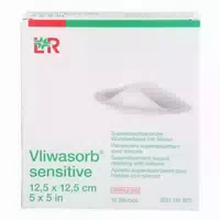 Vliwasorb Sensitive 12,5x12,5 cm Superabsorb Wundv