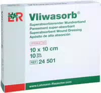 Vliwasorb Superabsorb Saugkomp Steril 10 X 10 cm 10 Stück