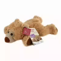 Wärme Stofftier Bär William Hellbraun Liegend 1 Stück