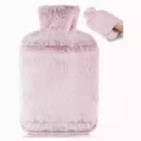 Wärmflasche 2l Vliesbezug Auslaufsicher Naturkautschuk Rosa 1 st