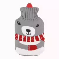 Wärmflasche Baby 1 l mit Rollkragenpullover Bezug