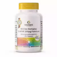 Warnke Vitalstoffe | B12 3er Komplex 5 Mthf 200µg Folsäure