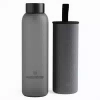 Waterdrop Glass Bottle Black Frosted