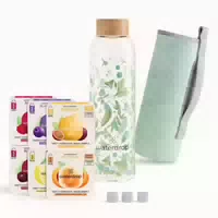 Waterdrop Probierpaket mit Glasflasche Clean Mint und Drops Verschiedene Sorten