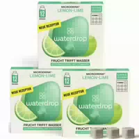 Waterdrop Microdrink Lime Trio – Erfrischende Zitrone Limette Getränkewürfel mit Vitaminen