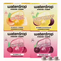 Waterdrop Microdrink Sommer Quartett – Passionsfrucht, Brombeere, Himbeere & Pfirsich mit Vitaminen