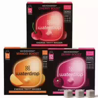 Waterdrop Microenergy Boost Set Trio – Beere, Kirsche & Mango Energie Getränkewürfel mit Vitaminen