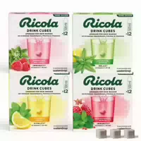 Waterdrop X Ricola Taster Pack Quartett – Kräuter Fruchtmix Getränkewürfel mit Vitaminen