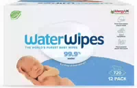 Waterwipes Baby Wipes Organic 12 X 60 Pieces 720 Wipes