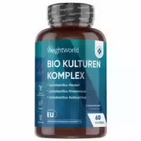 Bio Kulturen Komplex 60 Vegane Kapseln 20 Darmbakterien Stämme 77 Milliarden Kbe mit Bio Inulin für eine Bessere Darmflora Magenfreundliche