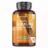 Bio Kurkuma Kapseln 1520 mg 180 st mit Schwarzem Pfeffer & Ingwer für Ihr Haut & Knochen