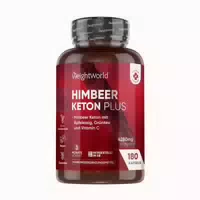 Natürliche Himbeer Keton Pure Kapseln zum Abnehmen 180 Vegane Kapseln mit 100 % Reinem Himbeerketon als Fatburner und zur Diät Hochdosierte 1200 m
