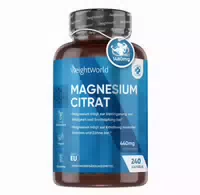 Magnesium Citrate Kapseln 440mg 240 Kapseln Natürliche Nahrungsergänzung für Muskeln, Stoffwechsel und Nerven