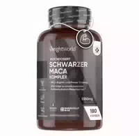 Schwarzer Maca Komplex 5550 mg 180 Kapseln Natürliches Energetisierendes Nahrungsergänzungsmittel