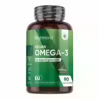 Vegane Omega 3 Kapseln 2000 mg Port 90 Softgels Omega 3 Algenöl Kapseln für Herz, Gehirn & Gelenke