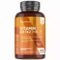 Vitamin D3 K2 Tabletten Mk 7 | 240 Tabletten mit 4 000 Ie Vitamin D3 und 125 Μg Vitamin K2 | Online Bestellen