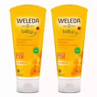 Weleda Baby Waschlotion & Shampoo Bio Calendula 200 ml Duschgel