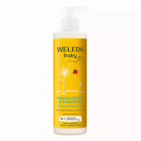 Weleda Baby Waschlotion & Shampoo Calendula Reinigt Haut & Haare Schonend, Mild zu den Augen
