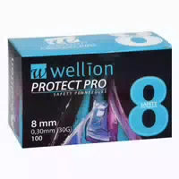 Wellion Protect Pro Safety Pen Needles 30 G 8 Mm