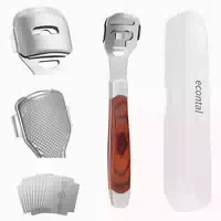 Hornhauthobel Hornhautentferner Raspel Fußpflege Set Holzgri 1 st