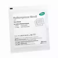 Wero Mullkompresse Wero8, 7,5 X 7,5 Cm, Steril, 2 stk