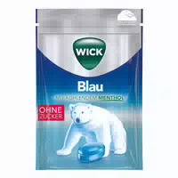 Wick Blau Menthol Bonbons ohne Zucker Beutel