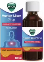 Wick Husten Löser Sirup mit Honigaroma mit Guaifenesin zur Linderung von Produktivem Husten