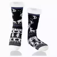 Wintersocken Herren Antirutschsohle Innenfrottee Love Schwar 1 st